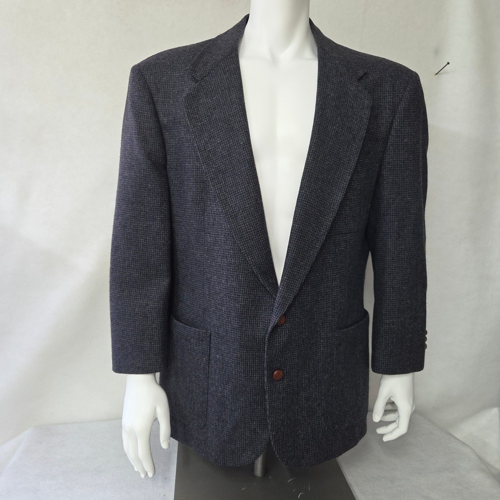 Stewart County Men's Wool Blazer Jacket Elbow Patches Made in USA Size 46R Vtg‎